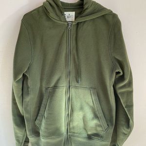 Green Fleece Zip-Up